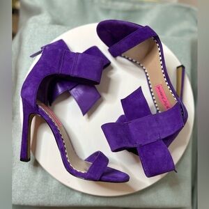 Betsy Johnson Friskyy Open Toe Heels in Purple
